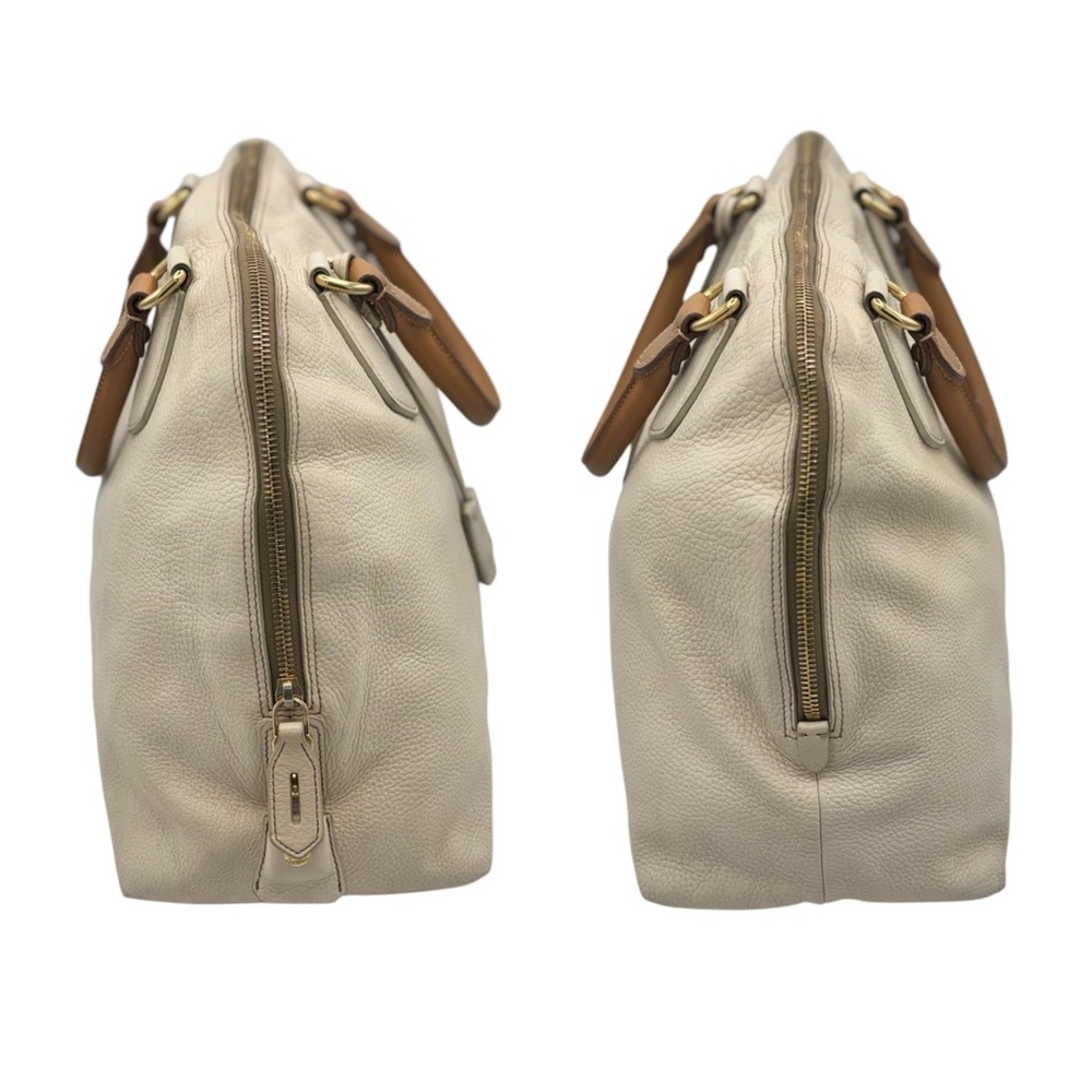 Prada Cream Vitello Dome Satchel 🤍 Classic Neutral Luxury - Picture 3 of 14